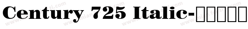 Century 725 Italic字体转换